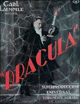 Curioso poster de la versión hispana de Drácula