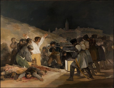 Los fusilamientos del 3 de mayo, por Goya