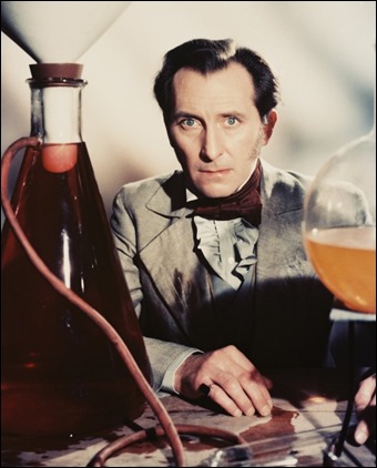 Peter Cushing, incomparable baron Victor Frankenstein